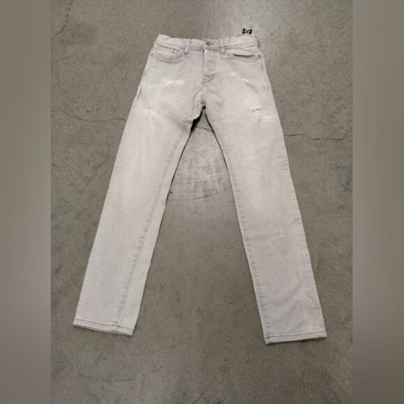 H&M &Cotton Distressed Slim Low Waist Jeans, 28/32 - Picture 2 of 13